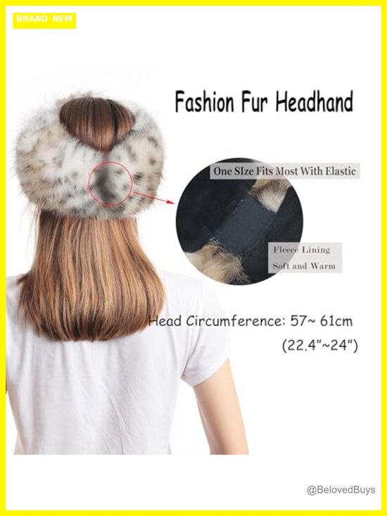 Faux Fur Bucket Hat and Headband 2pc Set main image 6
